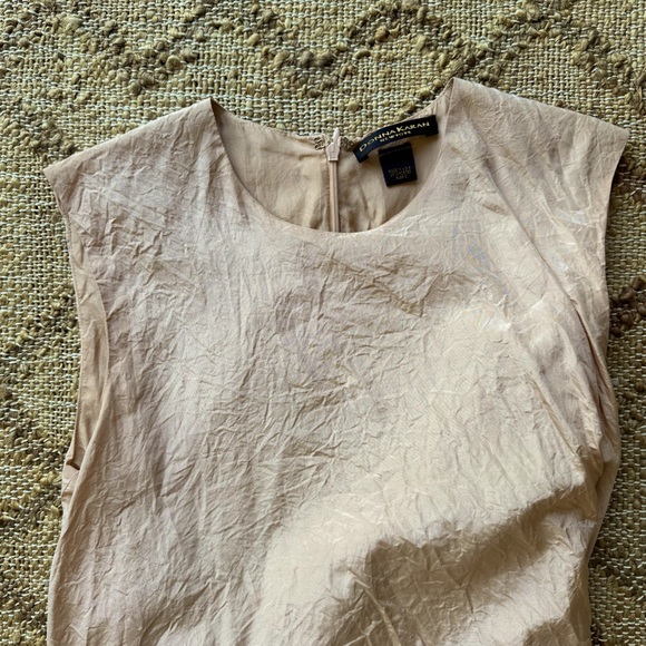 DONNA KARAN COLLECTION Y2K VINTAGE SILK BIAS CUT CRINKLE BLOUSE SIZE 4 US - Picture 7 of 17